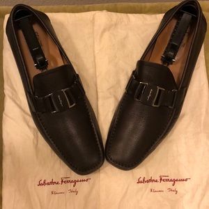 Ferragamo brown driving shoes, size 11